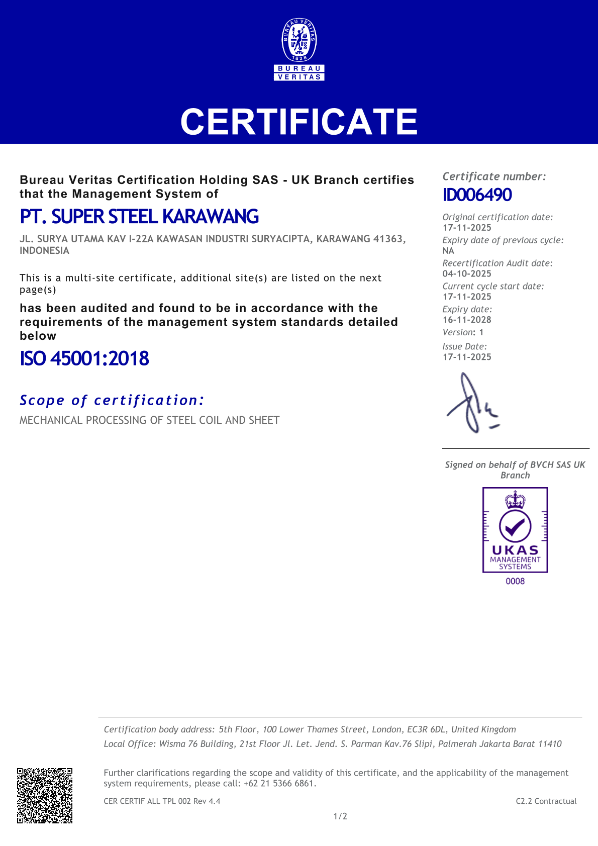 certification 1